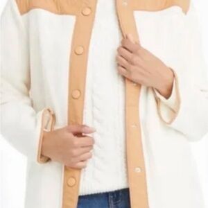 Draper James Women’s Cream and Tan Quilted & Fleece Jacket